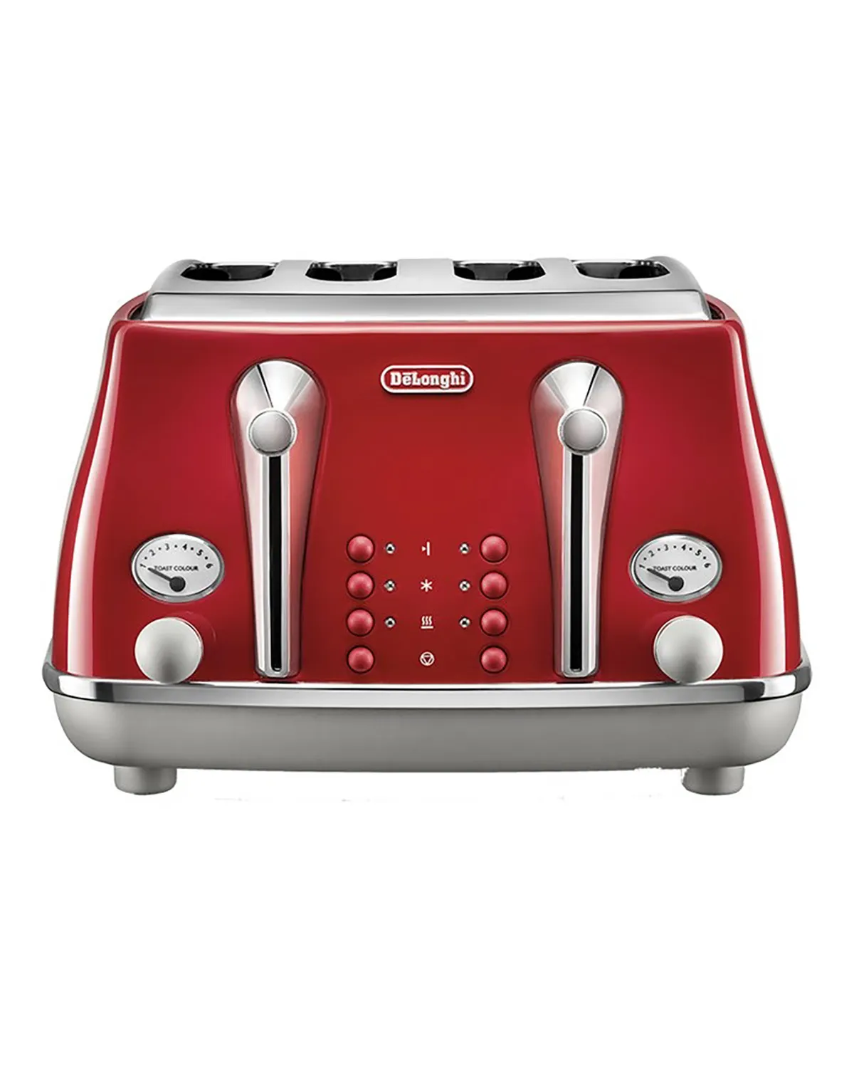 DeLonghi Icona Capitals 4 Slice Toaster - Tokyo Red - CTOC4003R