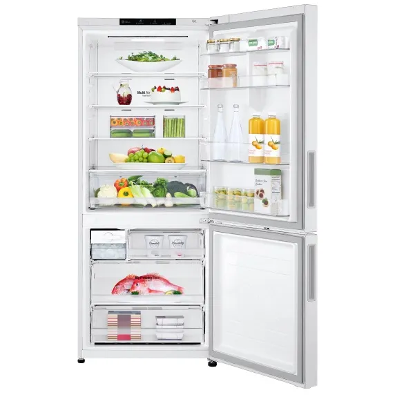 LG 420 Litre Bottom Mount Refrigerator - White - GB-455WL