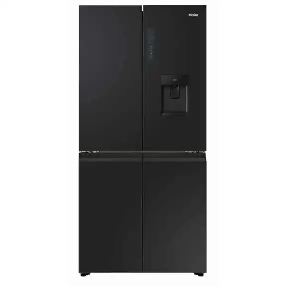 Haier 507L Quad Door Fridge Freezer with Ice & Water Dispenser - Black (600 Series) - HRF580YPC