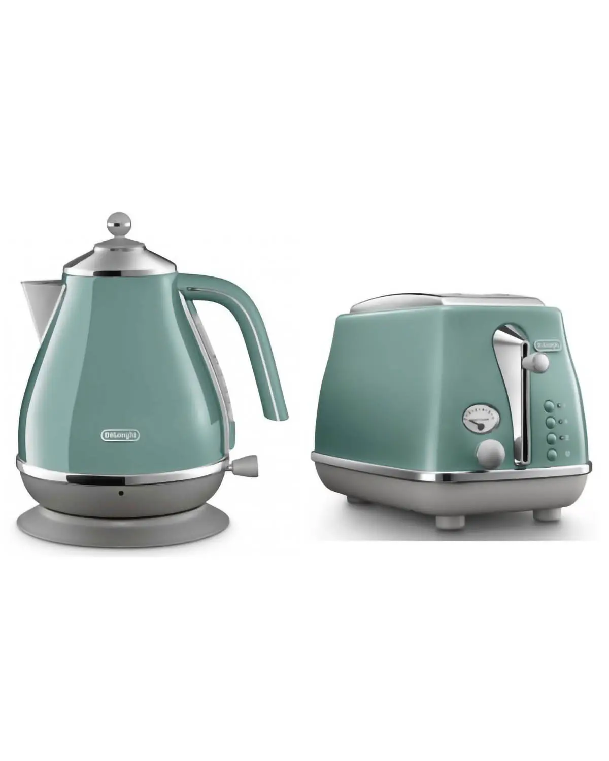 DeLonghi Icona Capitals Kettle and Toaster Set - Toronto Green - KBOC-CTOCGR