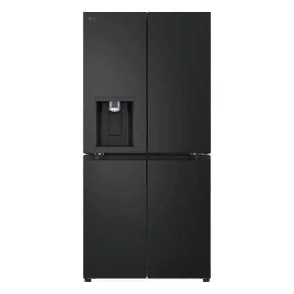 LG 508L Quad Door Fridge Freezer with Ice & Water Dispenser - Matte Black - GF-L500MBL