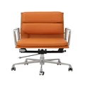 Replica Charles Eames Soft Pad Tan Office Chair - Low Back with Arms