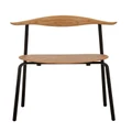 Replica Hans Wegner CH88 Stacking Chair - Black Frame with Natural Seat