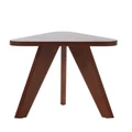 Julie Timber Side Table - Triangular Shaped - Walnut Stain
