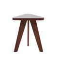 Julie Timber Side Table - Triangular Shaped - Walnut Stain