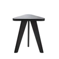 Julie Black Timber Side Table - Triangular Shaped Retro Style