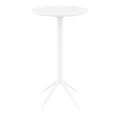 White Sky Folding Bar Table by Siesta - Round 60 cm Outdoor