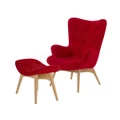 Premium Replica Grant Featherston Chair and Ottoman Red