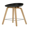 Replica Hee Welling Timber Stool 65 cm Seat - Natural Frame with Black Seat