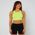 Force T-Back Sports Bra (Lime) by OneMoreRep