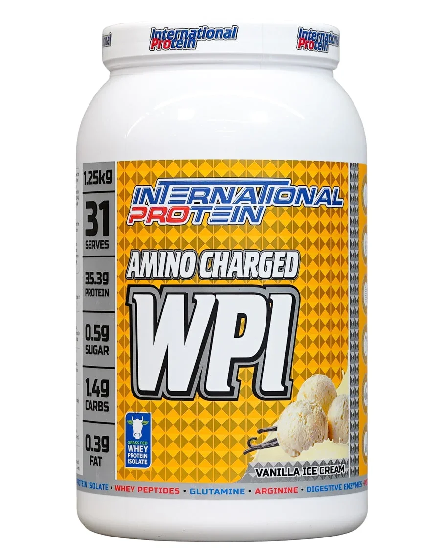 Amino Charged WPI (1.25kg) by International Protein (Bundle)