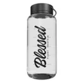 Glass Water Bottle (1L) by Blessed Plant Protein