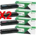 Genuine 8 Pack Lexmark C3326DW/MC3326adwe Return Programme Toner Cartridge Bundle