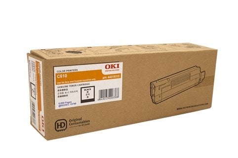 Genuine Black Oki C610N Toner Cartridge 8K Pages