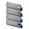 Compatible B,C,M,Y C810/C830 Toner OKI Toner Cartridge Bundle