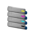 Compatible B,C,M,Y C810/C830 Toner OKI Toner Cartridge Bundle