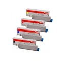 Genuine 4 Pack OKI C831 Toner Cartridge Bundle (44844525-44844528)