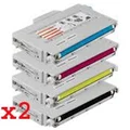 Genuine 8 Pack Brother HL-2400C/HL-2400Ce Toner Cartridge Bundle (TN-01BK,C,M,Y)