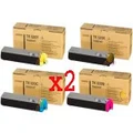 Genuine 8 Pack Kyocera FS-C5015N Toner Cartridge Bundle (TK-520K,C,M,Y)
