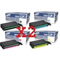 Genuine 8 Pack Samsung CLP-770ND/CLP-775ND Toner Cartridge Bundle (CLT-K609S, CLT-C609S, CLT-M609S, CLT-Y609S)