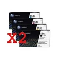 Genuine 8 Pack HP 654A/X Laserjet Ent M651 Toner Cartridge Bundle (CF330X, CF331A, CF332A, CF333A)