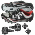 Venzo Mountain Bike Bicycle Cycling Shimano SPD Shoes + Pedals & Cleats