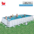 BESTWAY Above Ground Steel Frame Swimming Pool 22' x 12'x52" with Sand Filter