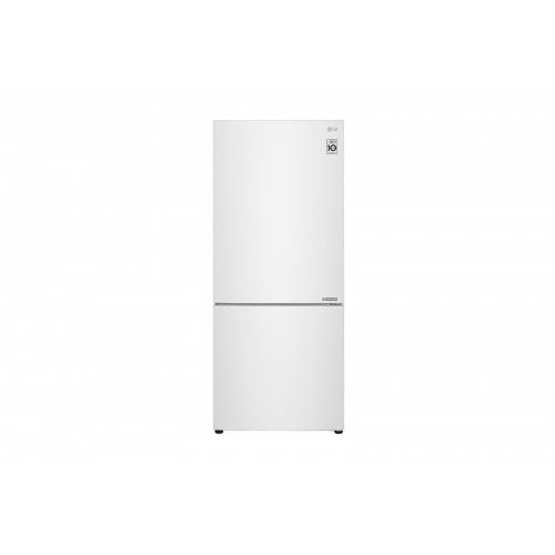 GB-455WL LG 420 L Bottom Mount Fridge with Door Cooling in White Fini