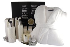 White Peony & Rose Buds Pamper Mothers Day Gift Basket