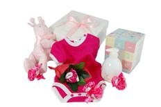 Cute as a Button - Baby Girl Gift Basket