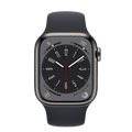 Refurbished Apple Watch Series 8 GPS + Cellular, 41mm Graphite Stainless Steel Case with S/M Midnight Sport Band - FNJJ3ZP/A