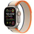 Apple Watch Ultra 2 GPS + Cellular 49-mm Titanium Case with Orange/Beige Trail Loop — S/M - MRF13ZP/A