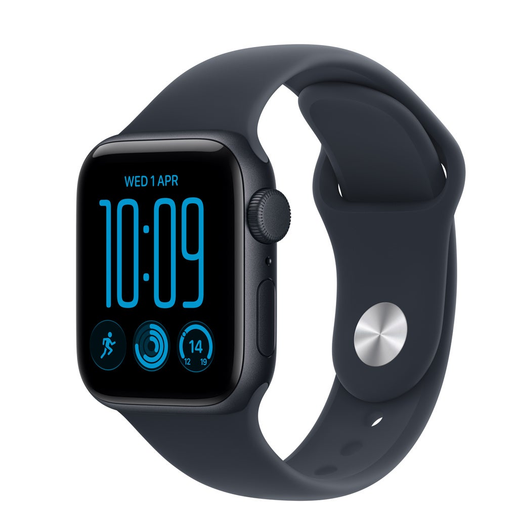 Apple Watch SE 3 GPS 40-mm Midnight Aluminium Case with Navy Blue Sport Band — M/L