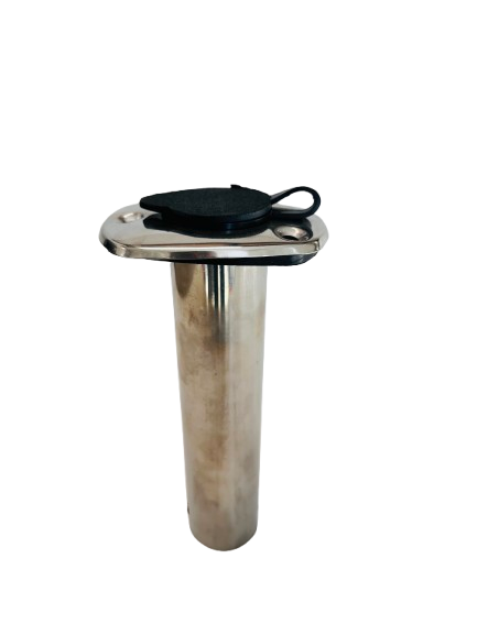 90 Degree Stainless Rod Holder with Rubber Cap