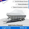 19-21FT Boat Cover Marine Grade 600D Trailerable Jumbo