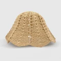 Ford Millinery - Daisy Crochet Bucket Hat (natural) - Hats (Straw) Daisy Crochet Bucket Hat (natural)