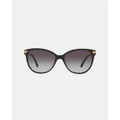 Burberry - Squared Check Block - Sunglasses (Black & Gray Gradient) Squared Check Block