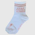 High Heel Jungle - Rosé Tinted Glasses Sock - Socks & Stockings (White) Rosé Tinted Glasses Sock