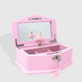 Pink Poppy - Wooden Ballerina Luxury Musical Jewellery Box with Spinning Ballerina - All toys (Dusty pink) Wooden Ballerina Luxury Musical Jewellery Box with Spinning Ballerina