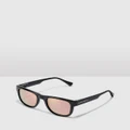 Hawkers Co - HAWKERS Polarized Rose Gold TOX Sunglasses for Men and Women UV400 - Square (Black) HAWKERS - Polarized Rose Gold TOX Sunglasses for Men and Women UV400