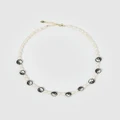 Miz Casa and Co - Yin Yang Choker - Jewellery (Pearl Black) Yin Yang Choker