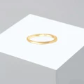Elli Jewelry - Ring Basic Geo 925 Sterling Silver Gold Plated - Jewellery (Gold) Ring Basic Geo 925 Sterling Silver Gold Plated