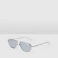 Hawkers Co - HAWKERS Silver Chrome TEARDROP Sunglasses for Men and Women UV400 - Square (Gold) HAWKERS - Silver Chrome TEARDROP Sunglasses for Men and Women UV400