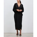 ATIME STUDIOS - Silk Kaftan Dress - Dresses (Black) Silk Kaftan Dress