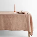 Aura Home - Vintage Linen Tablecloth - Home (Pink) Vintage Linen Tablecloth