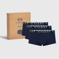 Coast Clothing - 3 Pack Navy Boxer Briefs - Boxer Briefs (Navy) 3 Pack Navy Boxer Briefs