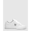 DC Shoes - Men's Pure Shoes - Lifestyle Sneakers (WHITE/BATTLESHIP/WHITE) Men's Pure Shoes