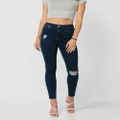 ONEBYONE - Raven Jeans - High-Waisted (Dark Blue) Raven Jeans