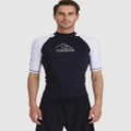 Quiksilver - Mens On Tour Short Sleeve Rash Vest - Swimwear (BLACK) Mens On Tour Short Sleeve Rash Vest