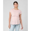 Ripe Maternity - Lionel Nursing Tee - T-Shirts & Singlets (Pink) Lionel Nursing Tee